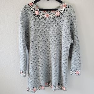 Vintage Shenanigans knitted by hand tunic sweater